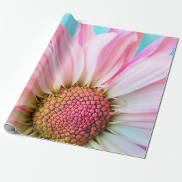 美しいピンクの花クローズアップ写真 ラッピングペーパー