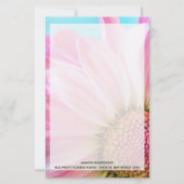 美しいピンクの花クローズアップ写真 便箋 (正面)