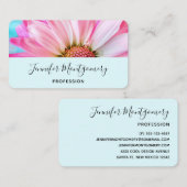 美しいピンクの花クローズアップ写真 名刺 (正面/裏面)