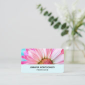 美しいピンクの花クローズアップ写真 名刺 (スタンド正面)