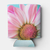 美しいピンクの花クローズアップ写真 缶クーラー (裏面)