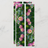 美しいピンクの花ブックマーク (正面/裏面)