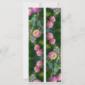 美しいピンクの花ブックマーク (正面)