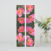 美しいピンクの花ブックマーク (スタンド正面)