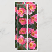 美しいピンクの花ブックマーク (正面/裏面)