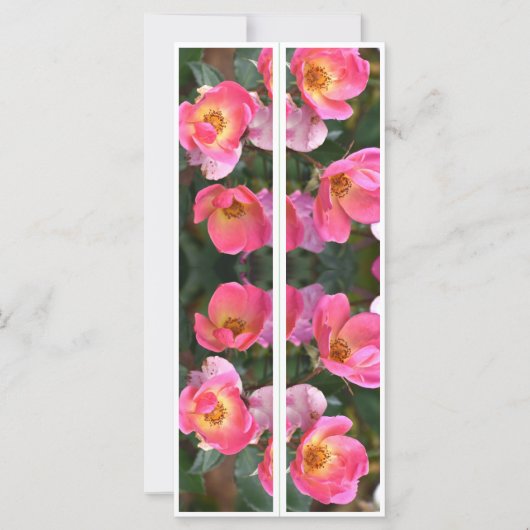 美しいピンクの花ブックマーク (正面)