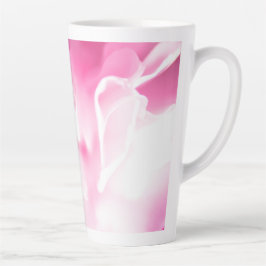 美しいピンクの花プリント大きなラテマグカップ カフェラテマグ