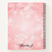 美しいピンクの花中国のノート ノートブック (裏面)