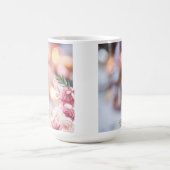 美しいピンクの花柄コーヒーマグ コーヒーマグカップ (中央)