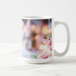 美しいピンクの花柄コーヒーマグ コーヒーマグカップ