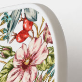 美しいピンクの花柄 ピックルボールラケット (左詳細)