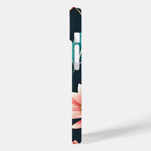 美しいピンクの花柄 Case-Mate iPhoneケース (裏面 / 左)