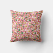 美しいピンクの花 クッション (裏面)