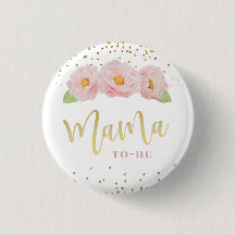 美しいピンクの花 ゴールドアクセント ママになる人へ