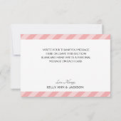 美しいピンクの花 サンキューカード (裏面)