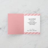 美しいピンクの花 サンキューカード (内部)