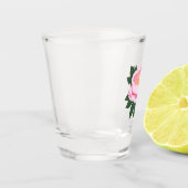 美しいピンクの花 ショットグラス (左)