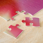 美しいピンクの花 ジグソーパズル (側面)