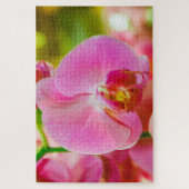 美しいピンクの花 ジグソーパズル (縦)