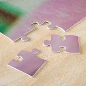 美しいピンクの花 ジグソーパズル (側面)