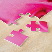 美しいピンクの花 ジグソーパズル (側面)