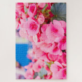 美しいピンクの花 ジグソーパズル (縦)