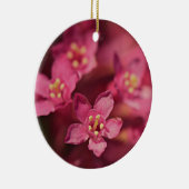 美しいピンクの花 セラミックオーナメント (右)