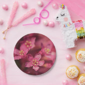 美しいピンクの花 ペーパープレート (パーティー)