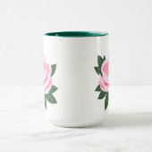 美しいピンクの花 マグカップ (中央)