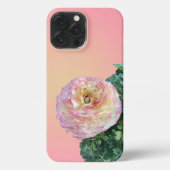 美しいピンクの花 iPhoneケース (裏面)