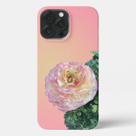 美しいピンクの花 iPhoneケース (裏面)