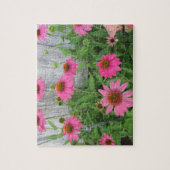 美しいピンクの花inガーデンパズル ジグソーパズル (縦)