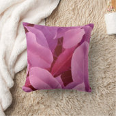 美しいピンクの葉柄 クッション (ブランケット)