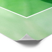 美しいピンクの蓮の芽花緑の葉花 ポスター (角)