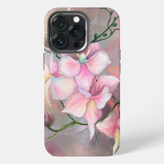 美しいピンクの蘭の花iPhoneケース iPhoneケース (裏面)