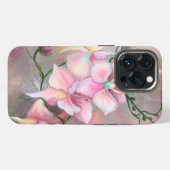 美しいピンクの蘭の花iPhoneケース iPhoneケース (裏面横)