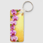 美しいピンクの蘭 キーホルダー (裏面)