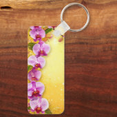 美しいピンクの蘭 キーホルダー (裏面)