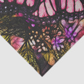 美しいピンクの蝶抽象芸術 薄葉紙 (詳細)