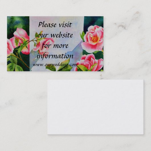 美しいピンクの赤い白いバラの水色のフローラ 名刺 (正面/裏面)