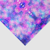 美しいピンクの青い星屑パターン絞り染めスタイル 薄葉紙 (詳細)