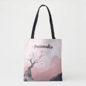 美しいピンクの風景シュール自然 トートバッグ (正面)
