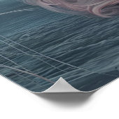 美しいピンクの髪の人魚 ポスター (角)