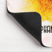 美しいピンクの黄色のバラ マウスパッド (コーナー)