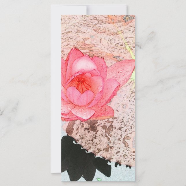 美しいピンクの《植物》スイレンの花写真アート (正面)