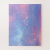 美しいピンクオレンジ紫の夕焼けの夏の空 ジグソーパズル (縦)