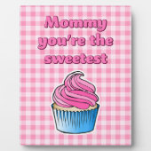 美しいピンクカップケーキ フォトプラーク (正面)