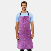 美しいピンクガールレース万華鏡のように千変万化するパターンパターン エプロン (着用した状態)