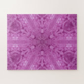 美しいピンクガールレース万華鏡のように千変万化するパターンパターン ジグソーパズル (横)