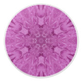 美しいピンクガールレース万華鏡のように千変万化するパターンパターン セラミックノブ (正面)